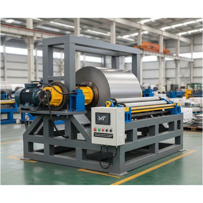 Automatic Electric Steel Coil Uncoiler Machine 15m/min Feeding Speed Max 1.6mm Thick