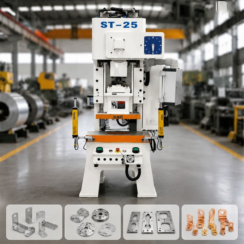 ST-25 25 Ton Precision Punch Press with ±0.01 mm Accuracy and Pneumatic Clutch for Hardware Stamping