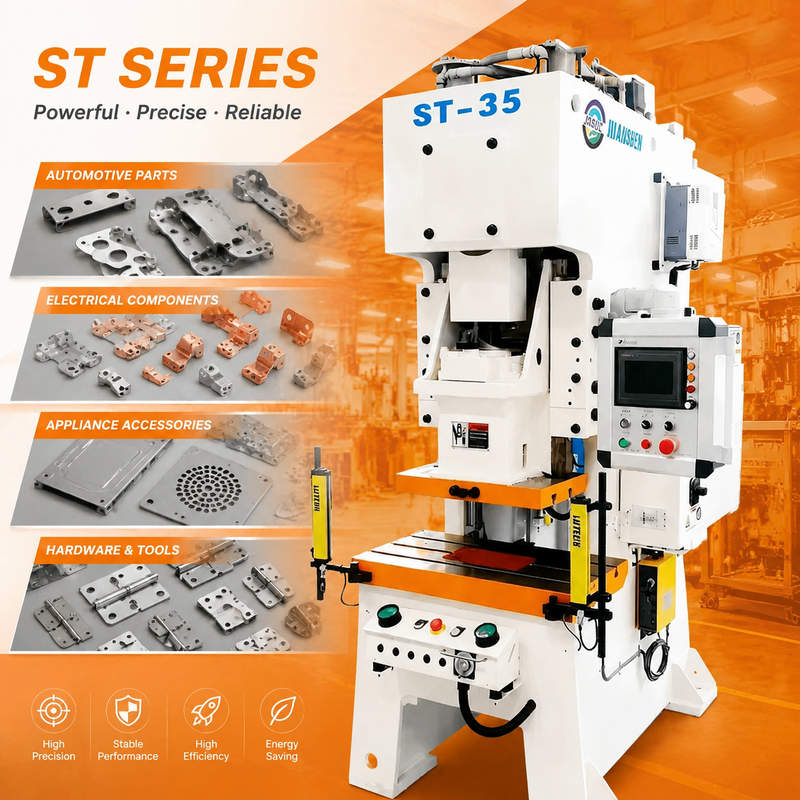 Heavy Duty C Frame Punch Press with JIS1 Grade Precision and 2000kg Max Material Weight for High Precision Metal Stamping