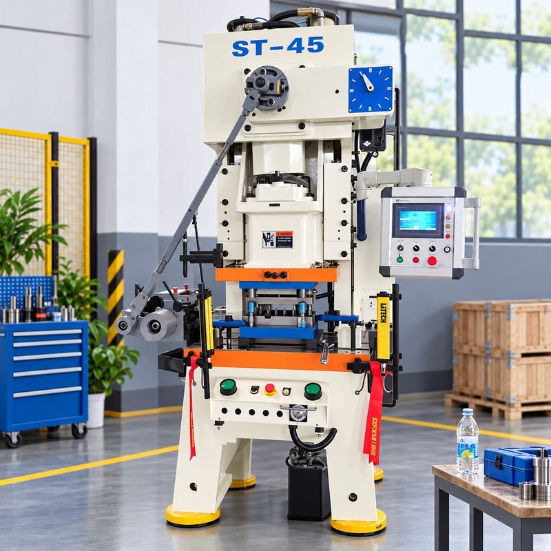45 Ton C Frame Punch Press with JIS Class 1 Precision and Hydraulic Overload Protection
