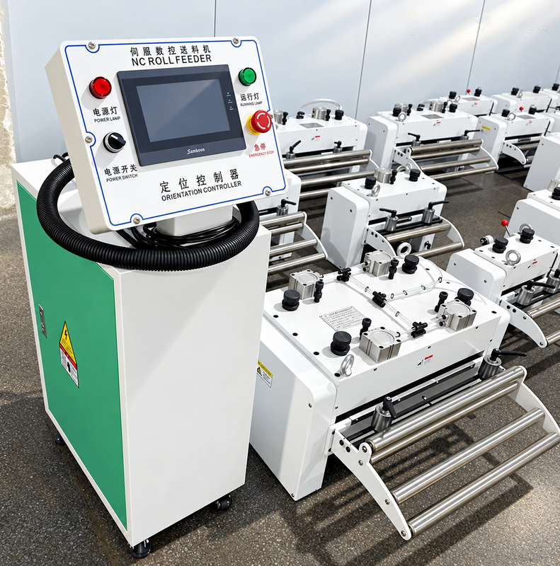 800mm Width NC Servo Roll Feeder with Touch Screen Control for Max 3.2mm Automatic Stamping Line