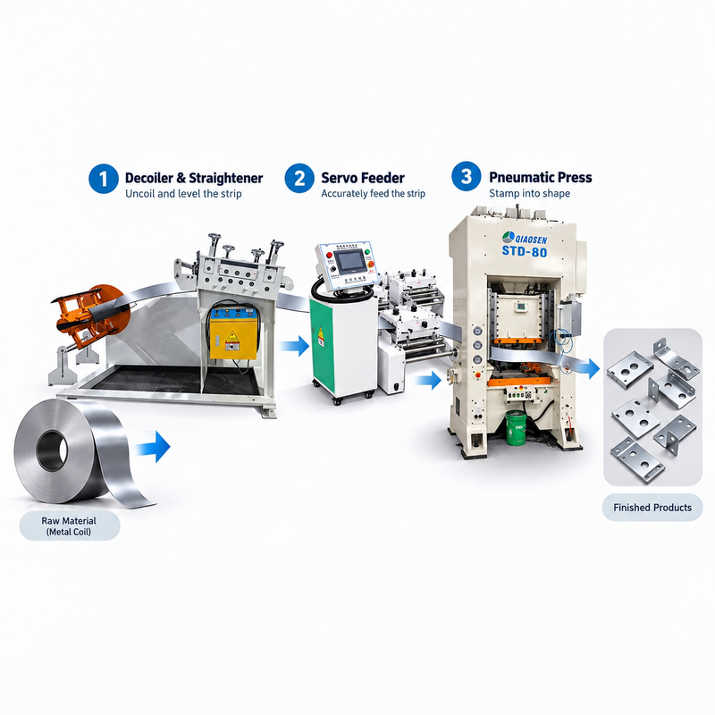 Compact and Easy to Install Servo Feeder NC Servo Roll Feeder with 400mm Material Width to Maximize Space Utilization